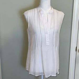 THEORY Sheer Sleeveless Top